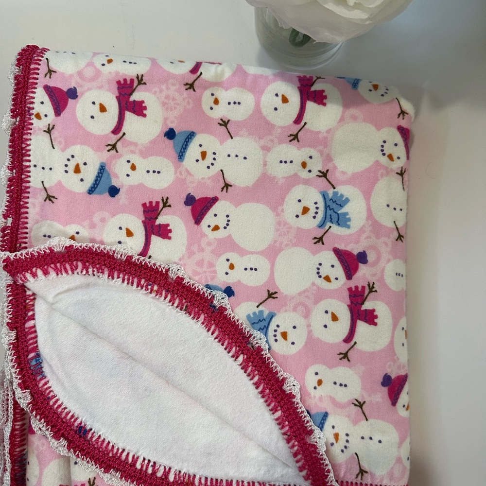 Blanket for babies, Snowmen theme.
